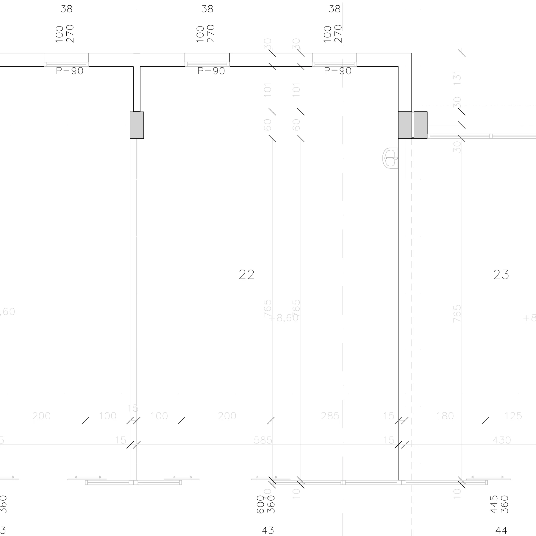 Tlocrt — Poslovni prostor br. 4, 1. sprat TC Dramar