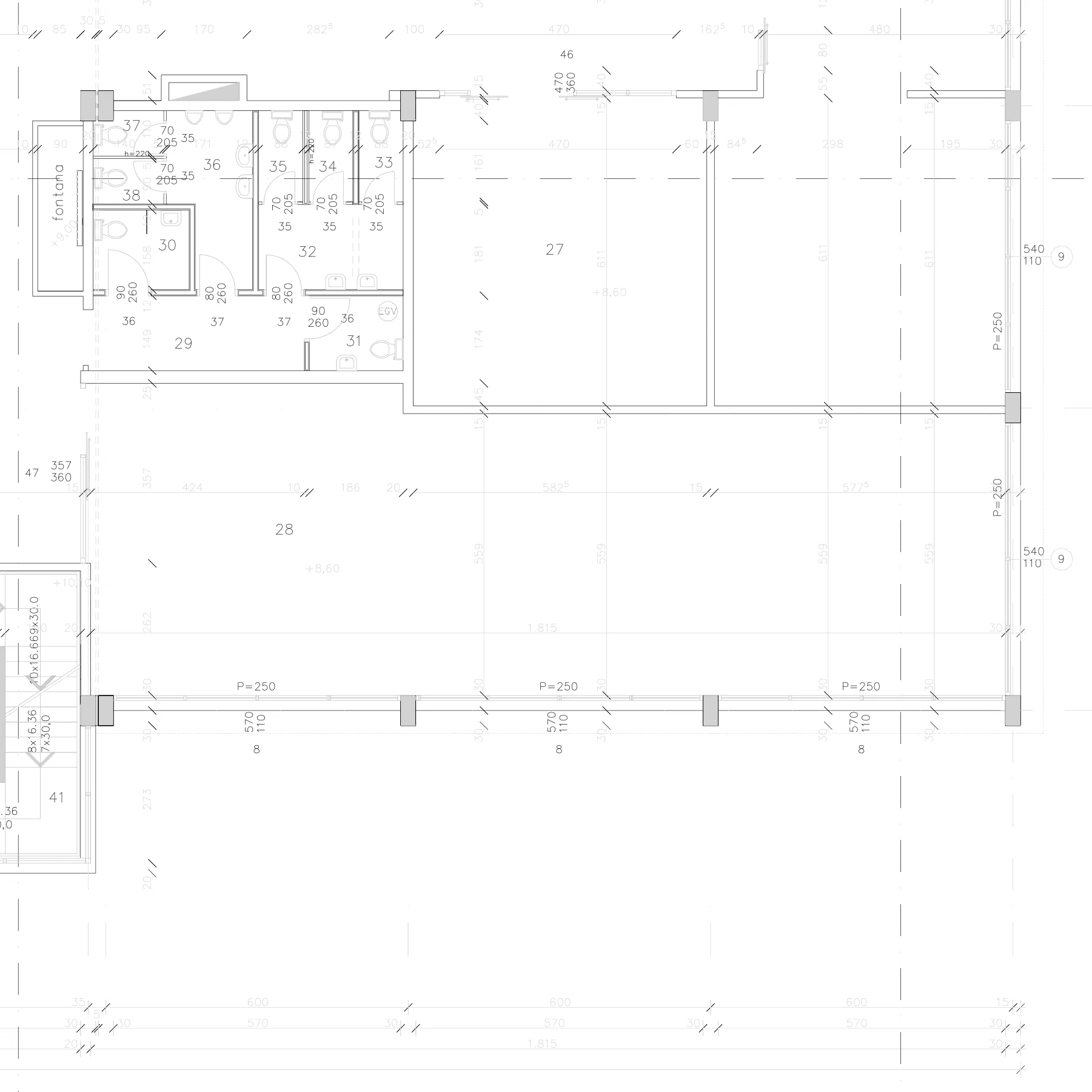 Tlocrt — Poslovni prostor br. 10, 1. sprat TC Dramar