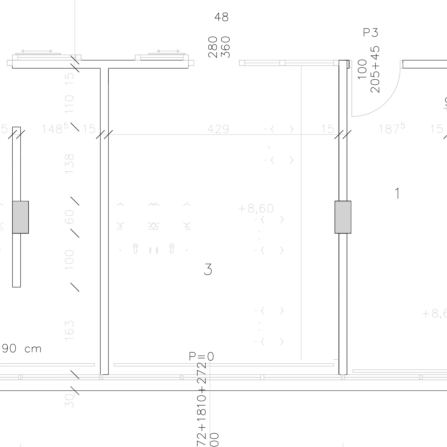 Tlocrt — Poslovni prostor br. 12, 1. sprat TC Dramar